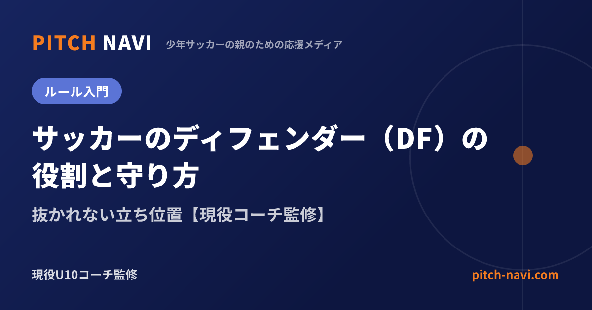 サッカーのディフェンダー(DF)の役割と守り方|抜かれない立ち位置