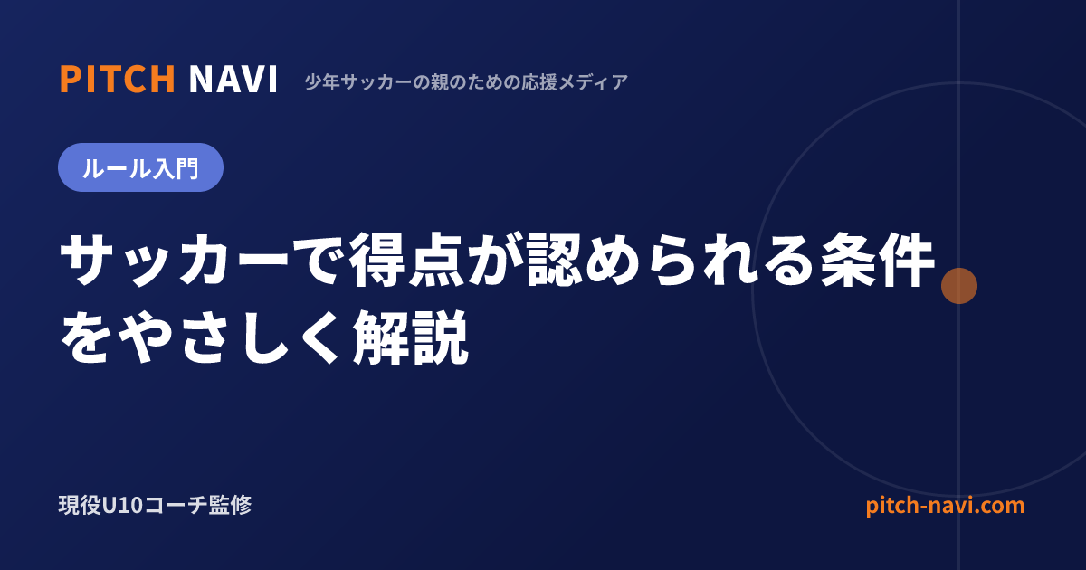 サッカーで得点が認められる条件をやさしく解説