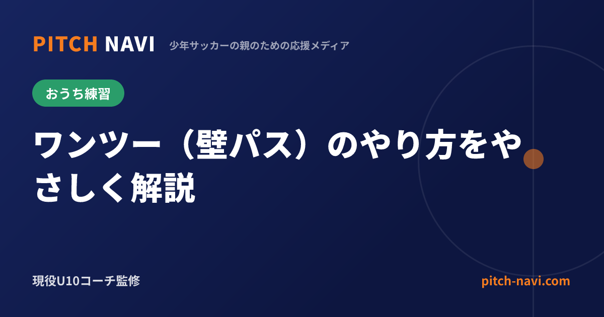 ワンツー(壁パス)のやり方をやさしく解説
